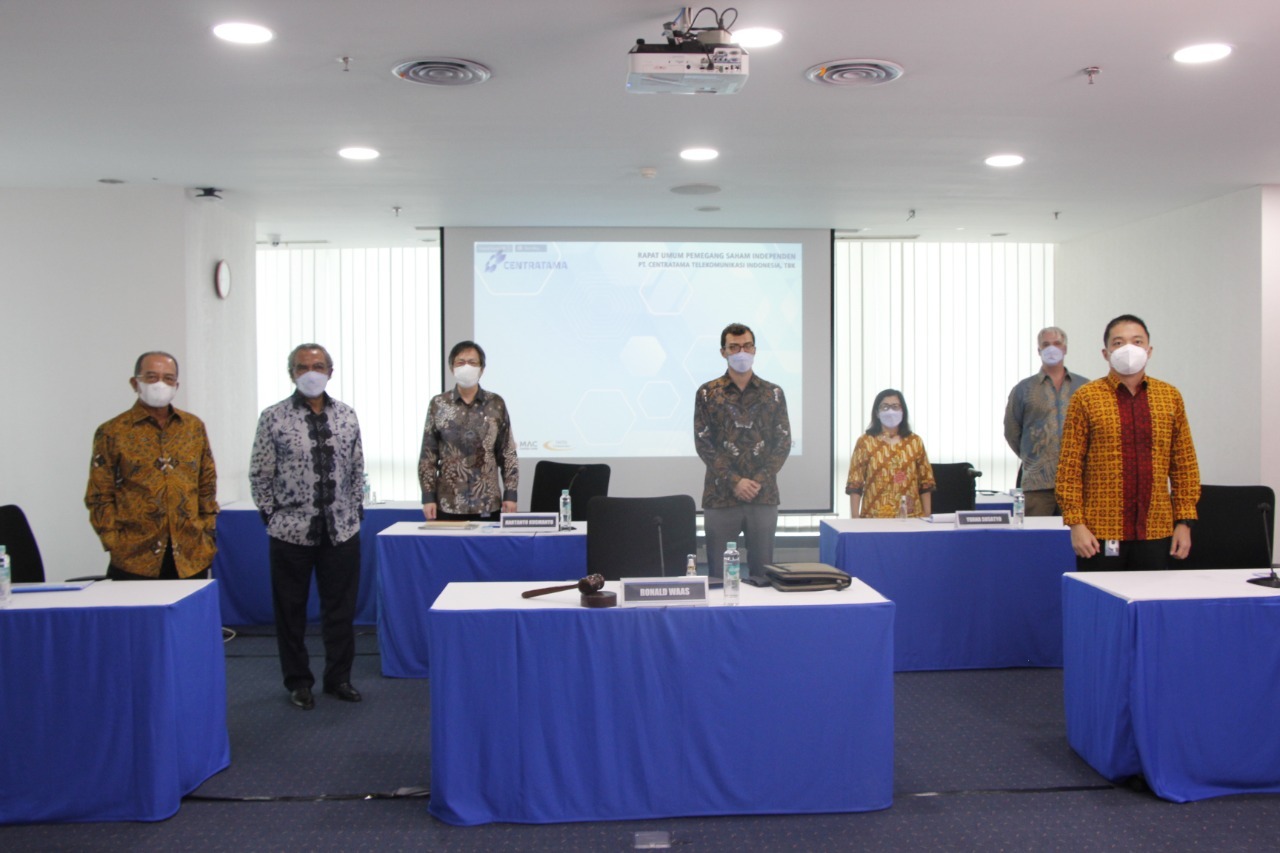 Penandatanganan akuisisi saham PT EPID Menara AssetCo, Kamis (17/3).