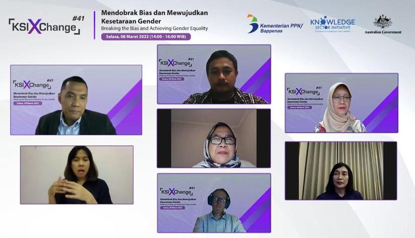 Knowledge Sector Initiative (KSI) menyelenggarakan webinar bertajuk “KSIxChange41: Mendobrak Bias dan Mewujudkan Kesetaraan Gender” .