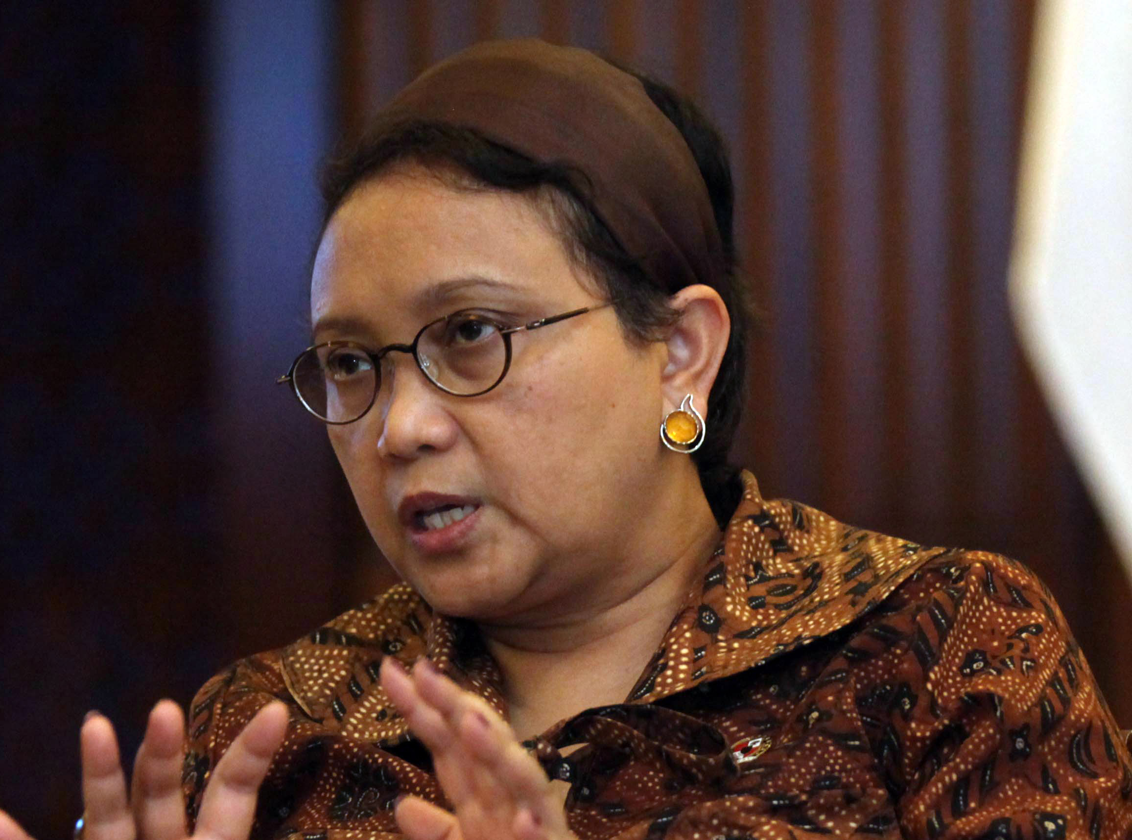 Menlu Retno Marsudi menyampaikan hasil pertemuan Presiden Joko Widodo dengan delegasi Mesir