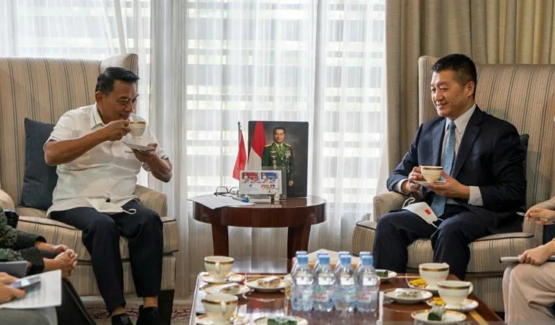Kepala Staf Presiden Moeldoko menerika Duta Besar Tiongkok untuk Indonesia Lu Kang