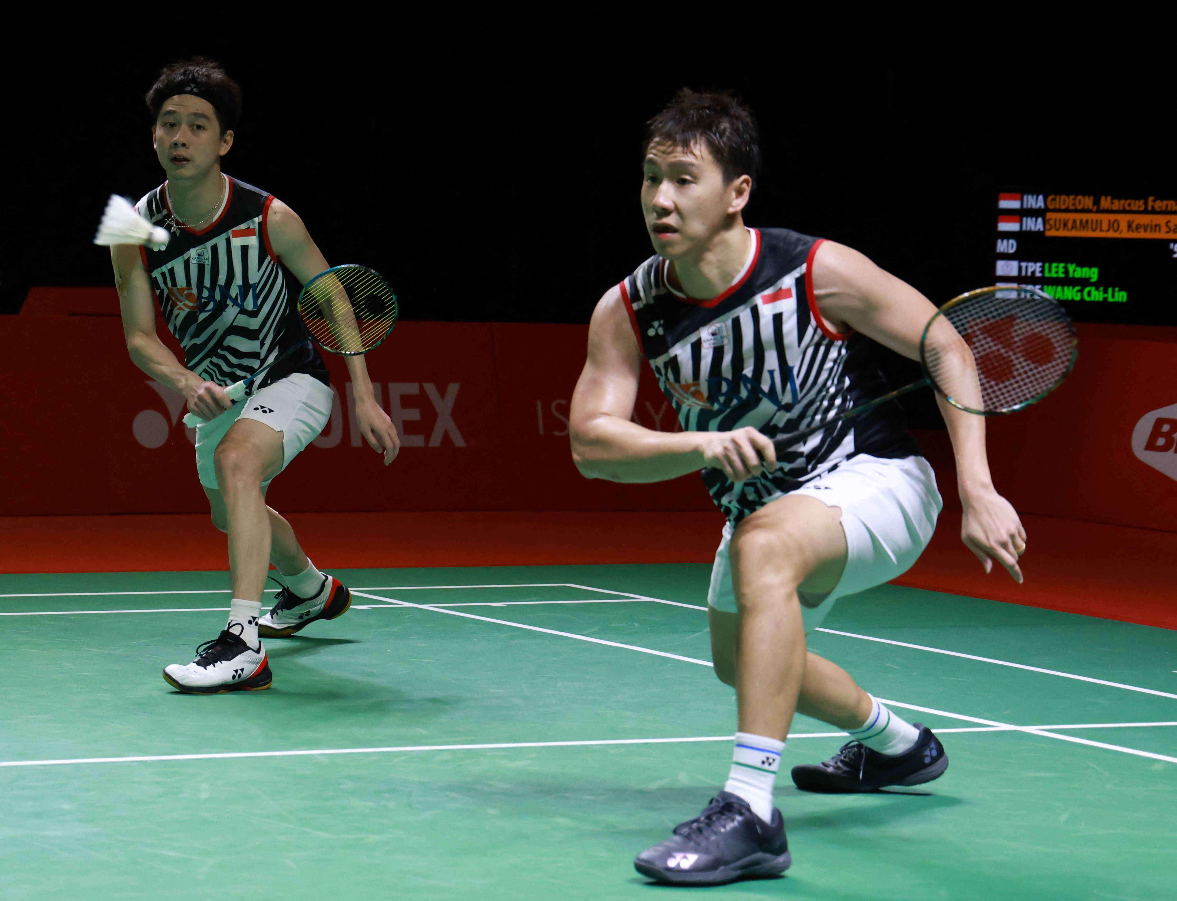 Ganda putra Indonesia Marcus Fernaldi Gideon/Kevin Sanjaya Sukamuljo