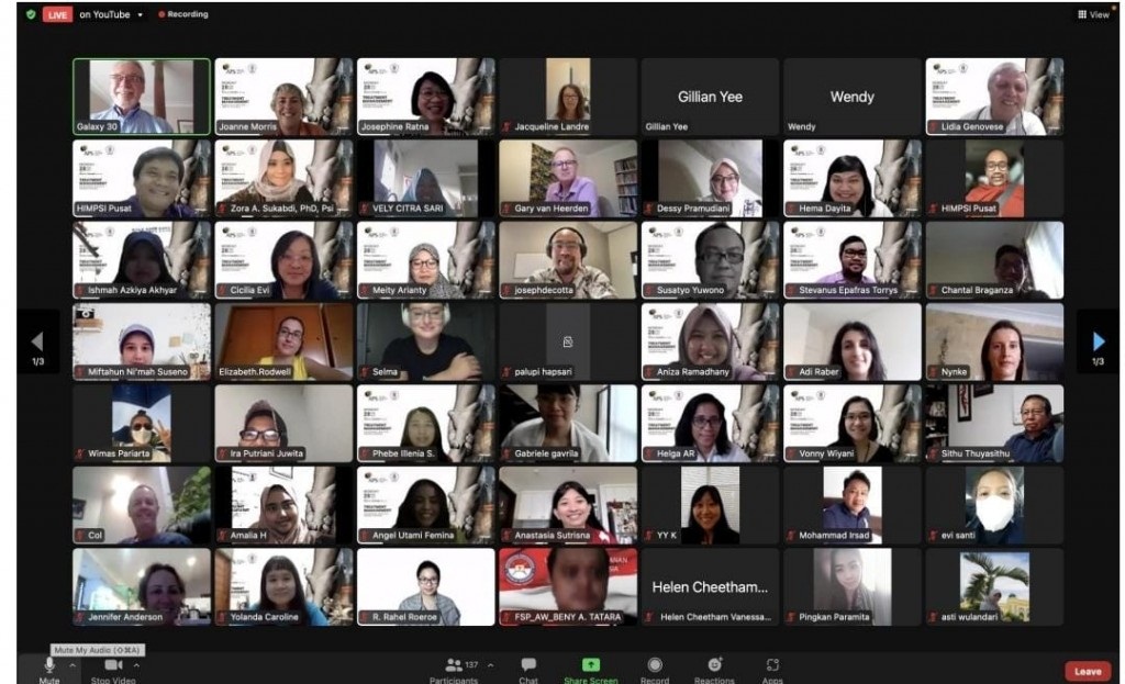 Vebinar 'Treatment Management for religiously-motivated terrorist offenders' yang digelar Himpsi.