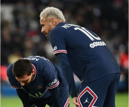 Lionel Messi dan Neymar di PSG.