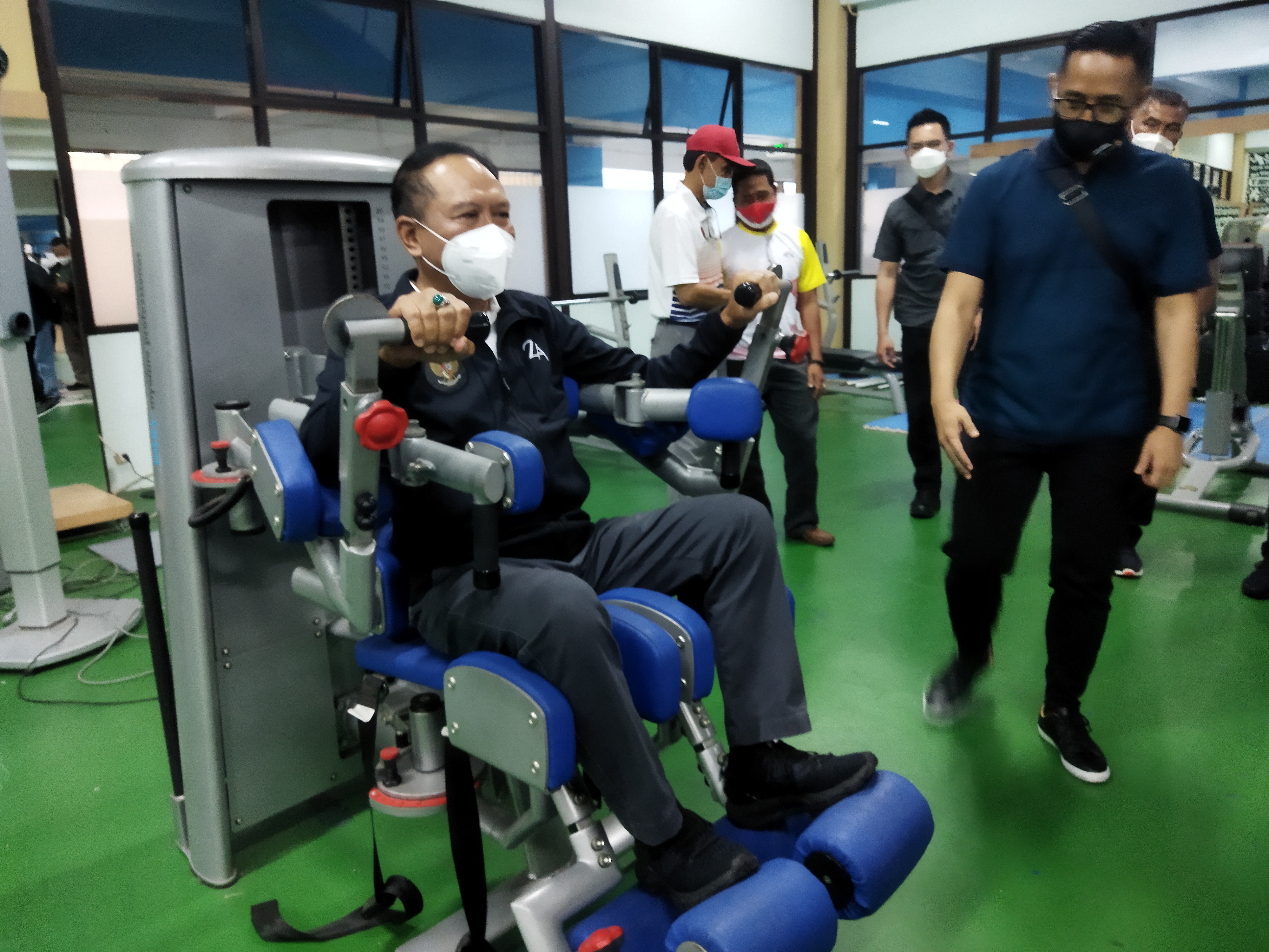 Menteri Pemuda dan Olahraga Zainuddin di kampus Universitas Pendidikan Indonesia, Bandung. 