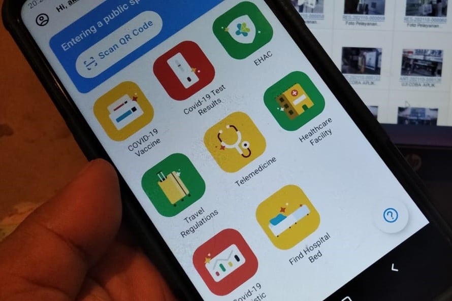 Aplikasi Peduli Lindungi yang dilengkapi dengan fitur e-Hac.