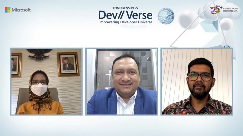 Acara “Dev//Verse: Empowering Developer Universe”  secara virtual yang mengundang pegiat teknologi Indonesia.  