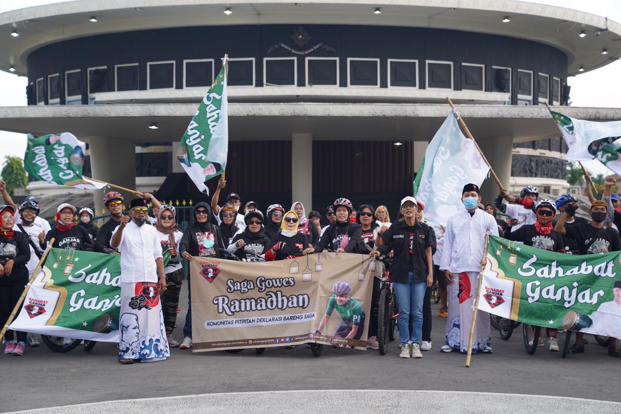 Deklarasi dukungan komunitas sepeda Kota Yogyakarta kepada Ganjar Pranowo.     