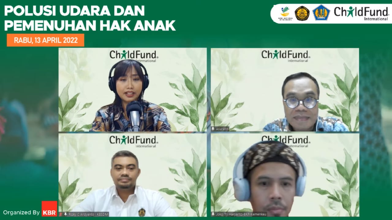 Webinar Polusi dan Pemenuhan Hak Anak yang digeler ChildFund International Indonesia