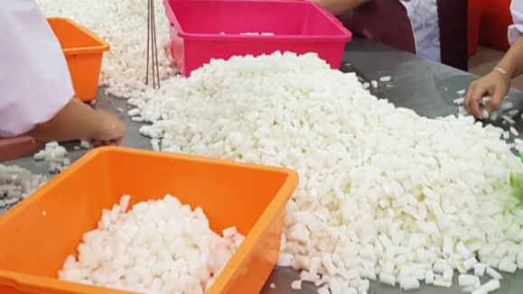 Proses pengolahan lobak sebelum diekspor