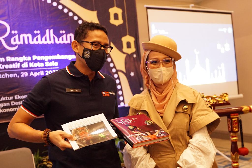 Menparekraf Sandiaga Uno menutup puncak acara Kelana Ramadhan di Kota Solo, Jawa Tengah.