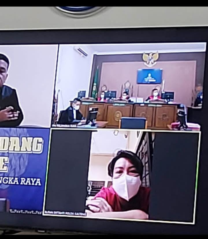 Sidang perdana dugaan pemalsuan surat terkait PT TGM-PT KMI digelar di PN Palangkaraya, Kalteng, Senin (11/4/2022) secara virtual.