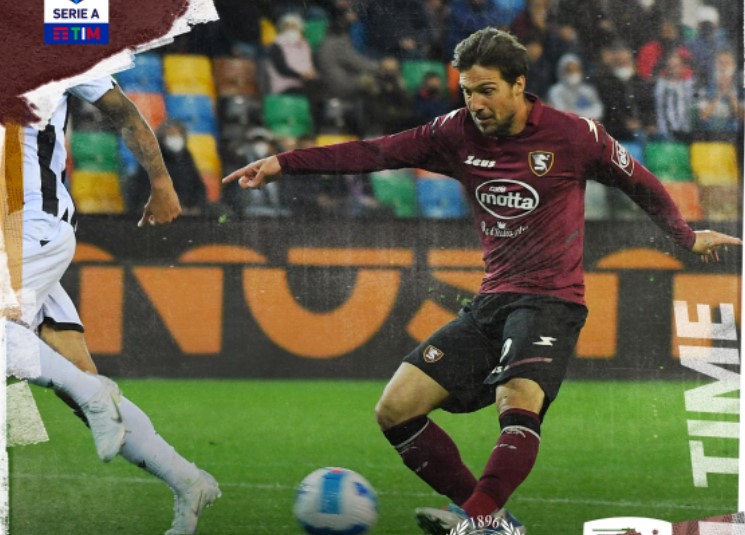 Penyerang Salernitana Simone Verdi mengantarkan timnya menang di kandang Udinese dalam laga Serie A.