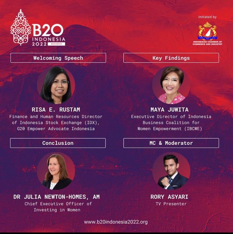 Rising to The Top: Women Leadership in Executive Position dalam Webinar IDX200, Kamis (21/4). 