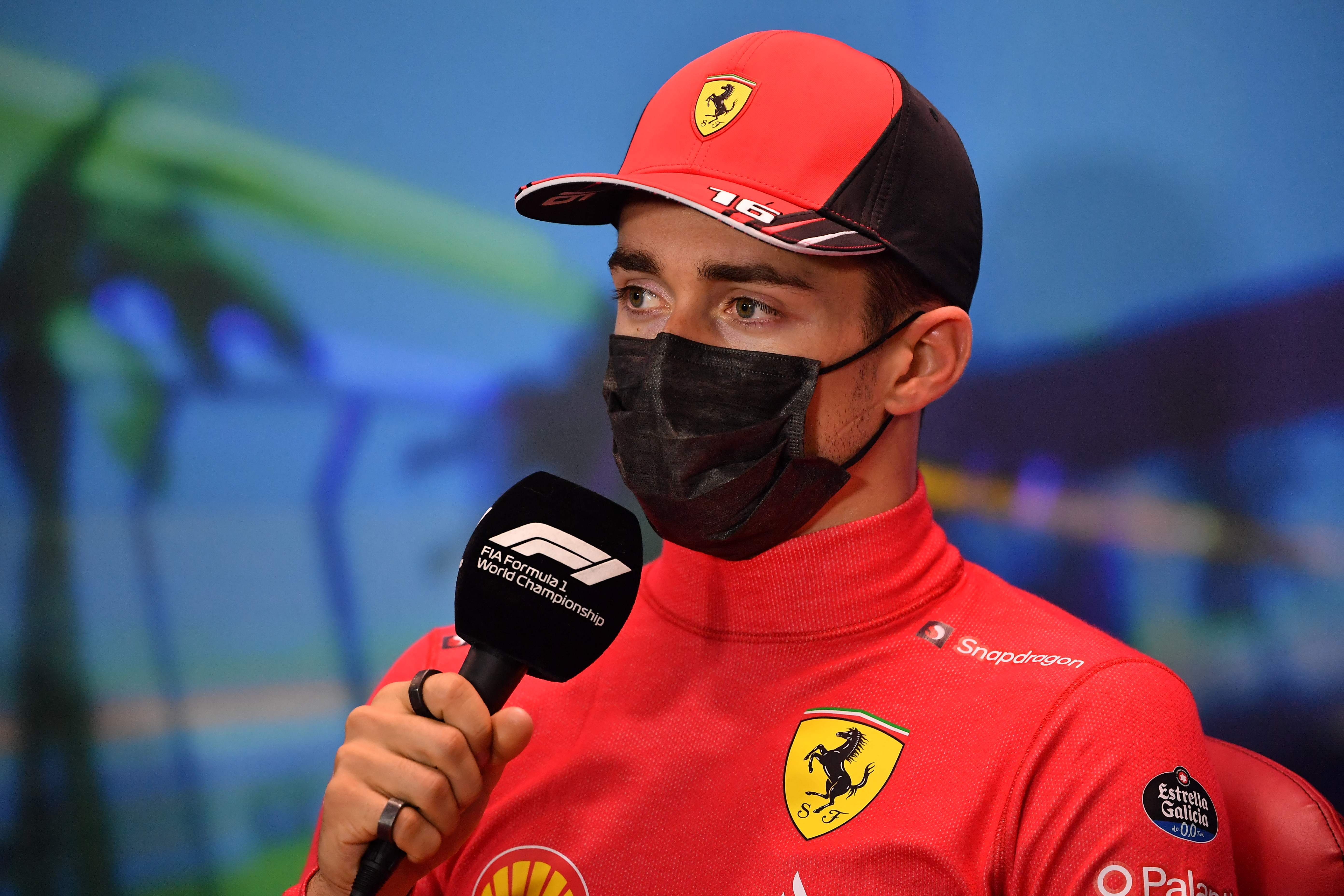 Pembalap Ferrari Charles Leclerc