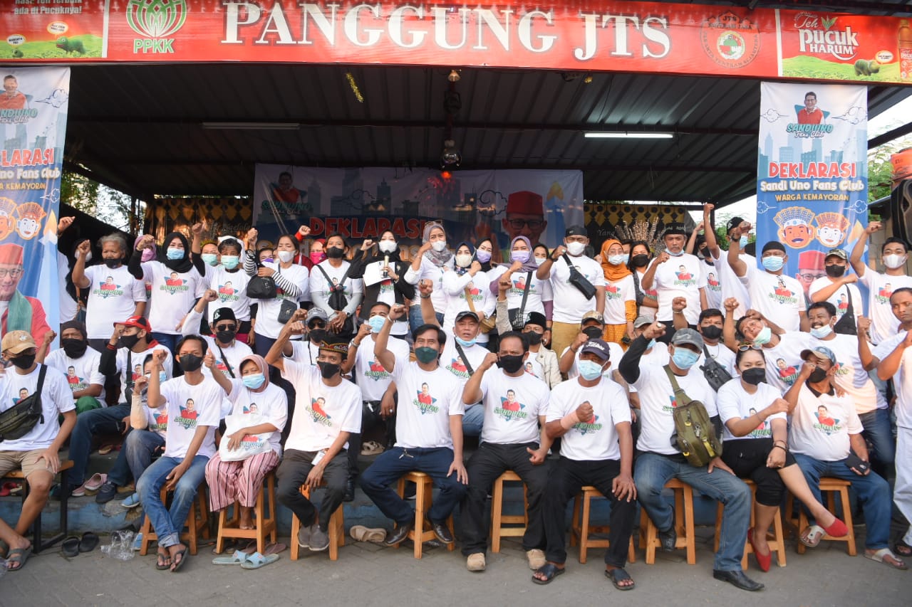 Sandi Uno Fans Club, mendeklarasikan dukungan terhadap Menparekraf Sandiaga Salahuddin Uno dalam Pilpres 2024, Jumat (15/4/2022)
