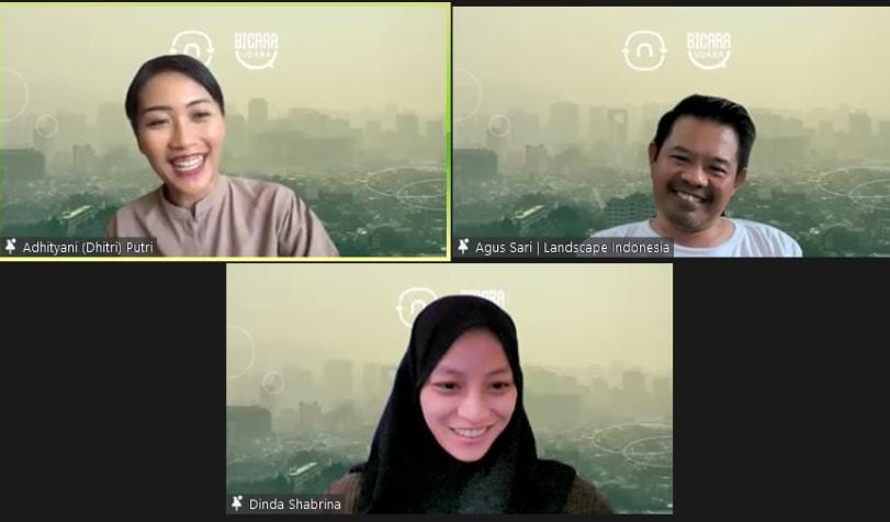 Webinar Bicara Udara bertajuk “Perubahan Iklim dan Kualitas Udara”.