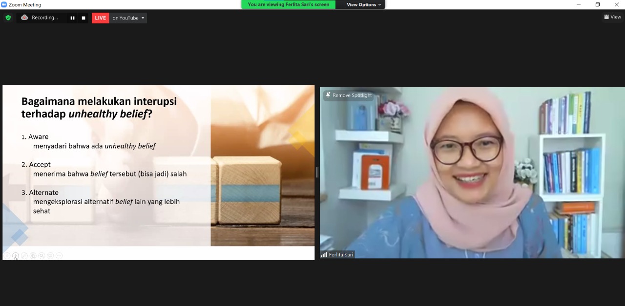 Profesional Coach, Co-Founder Kubik Coaching Ferlita Sari menjelaskan pentingnya seseorang memiliki resiliensi 
