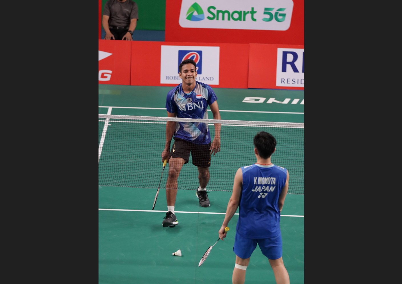 Chico Aura Dwi Wardoyo saat mengalahkan Kento Momota