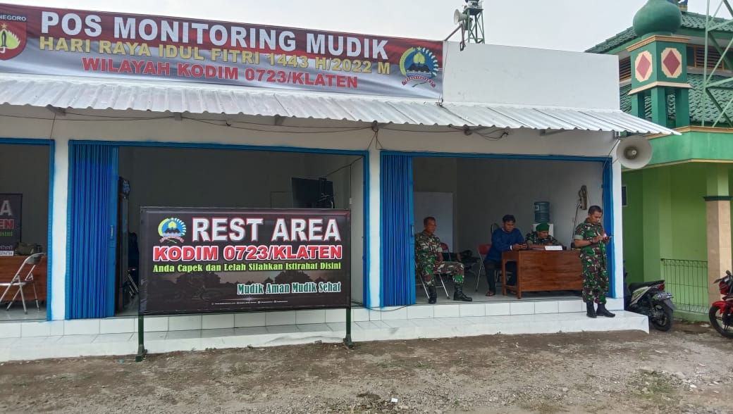 Kodim Klaten mendirikan Pos Monitoring Mudik