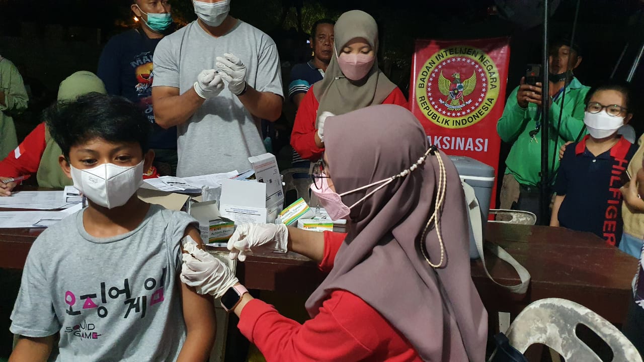 Binda Gorontalo Safari Vaksinasi Covid-19 Malam Hari