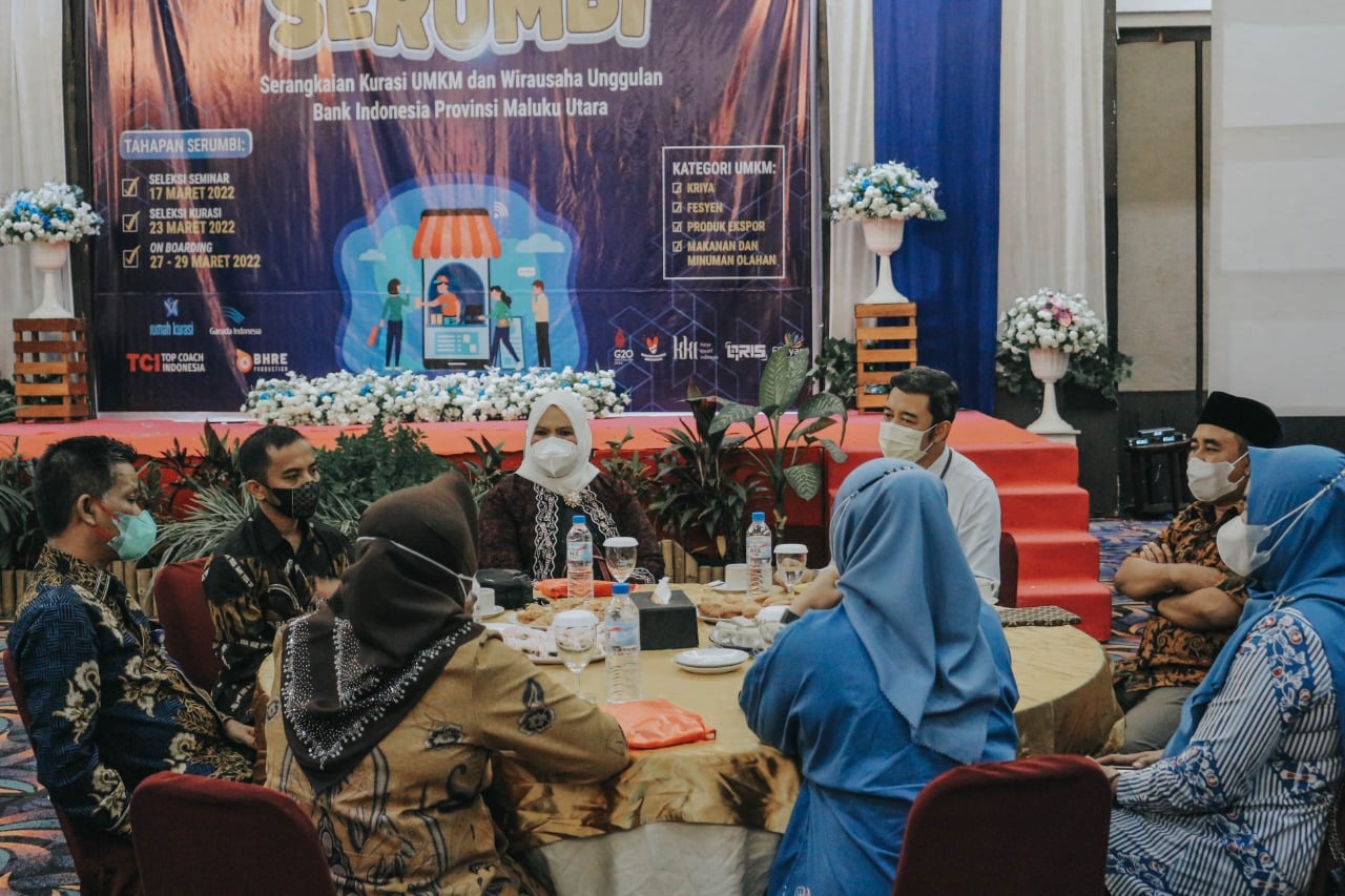 Kegiatan kurasi UMKM dan wirausaha unggulan Bank Indonesia Provinsi Maluku Utara, Rabu (23/3). 