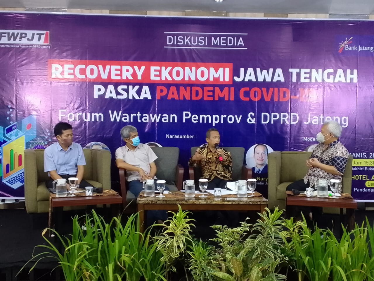 Diskusi recovery ekonomi Jawa Tengah paska Pandemi Covid-19, Kamis (28/4) 