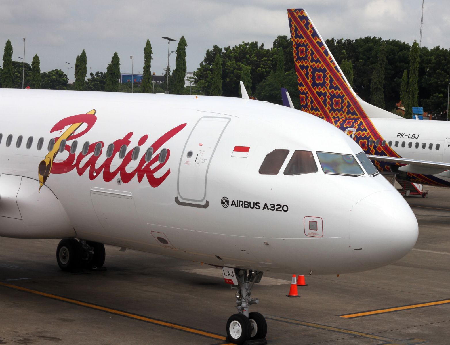 Pesawat Batik Air di Bandara Soekarno Hatta, Banten. 