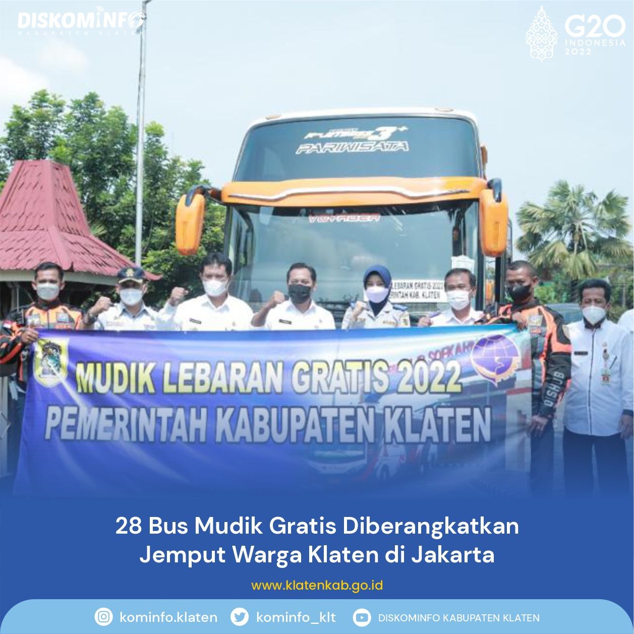 Pemkab Klaten mengirimkan bus mudik gratis ke Jakarta