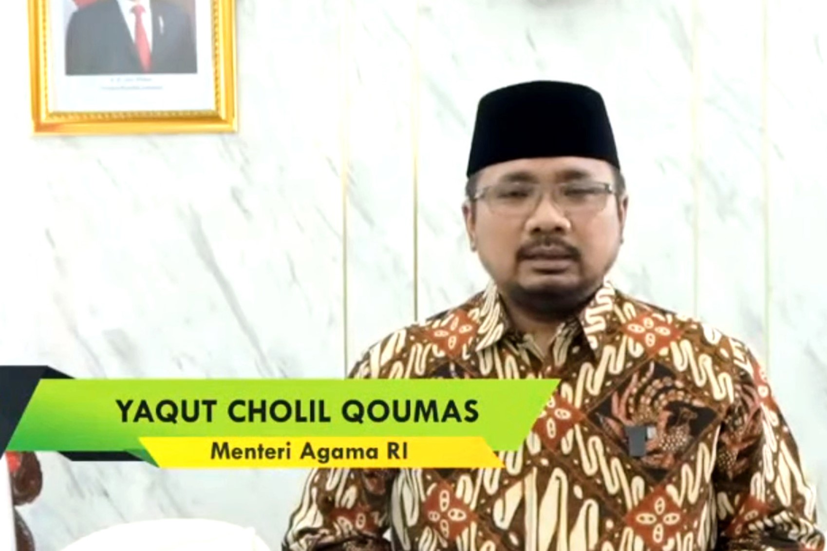 Menteri Agama Yaqut Cholil Qoumas