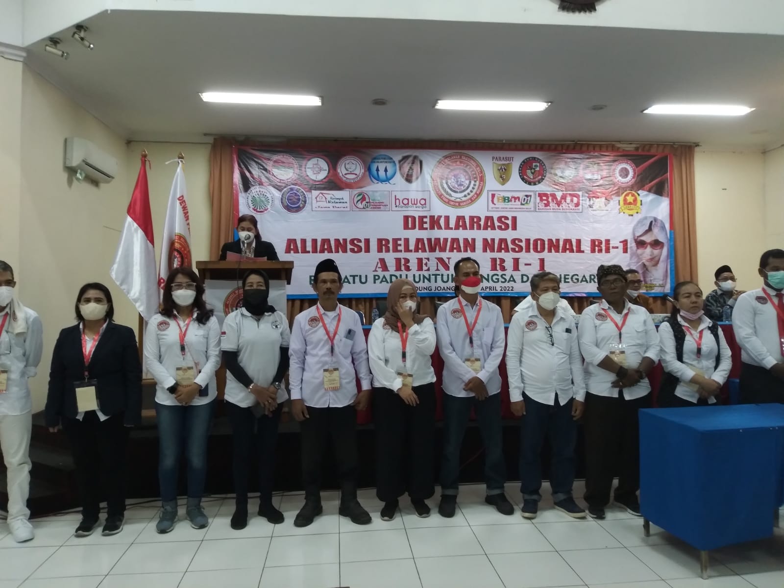 Kelompok yang menamakan diri Aliansi Relawan Nasional RI-1 (Arena RI-1) resmi mendeklarasikan diri di Jakarta, Jumat (1/40.