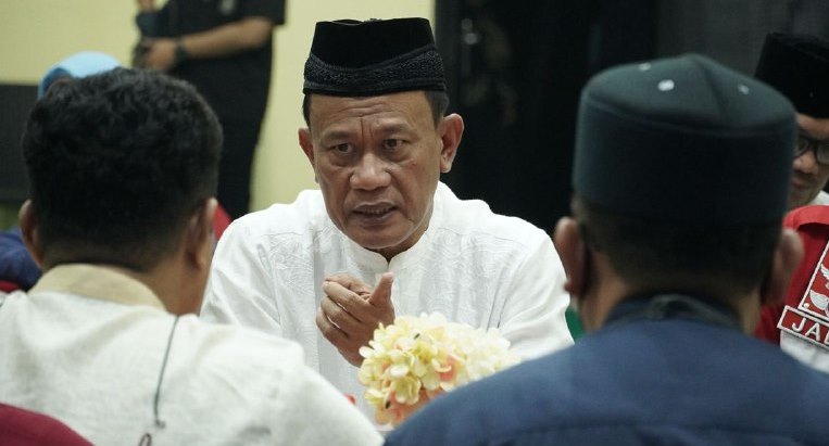 Deputi 1 Bidang Pencegahan, Perlindungan, dan Deradikalisasi BNPT Mayjen TNI Nisan Setiadi bersilaturahim dengan napiter di Surabaya, Jatim.