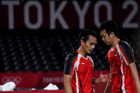 Pebulu tangkis ganda putra Indonesia Mohammad Ahsan/Hendra Setiawan
