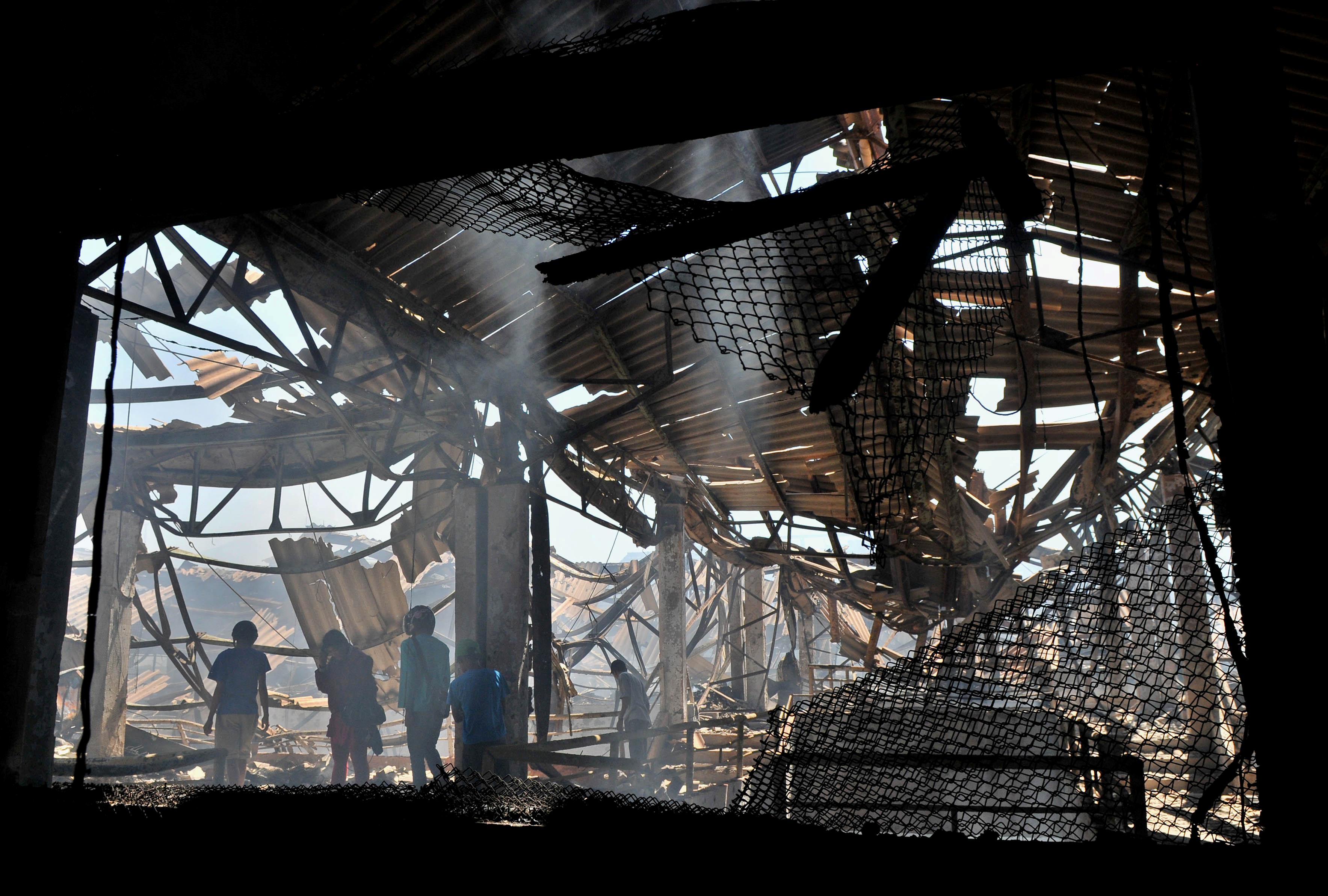 Ilustrasi kebakaran pasar Ambarawa