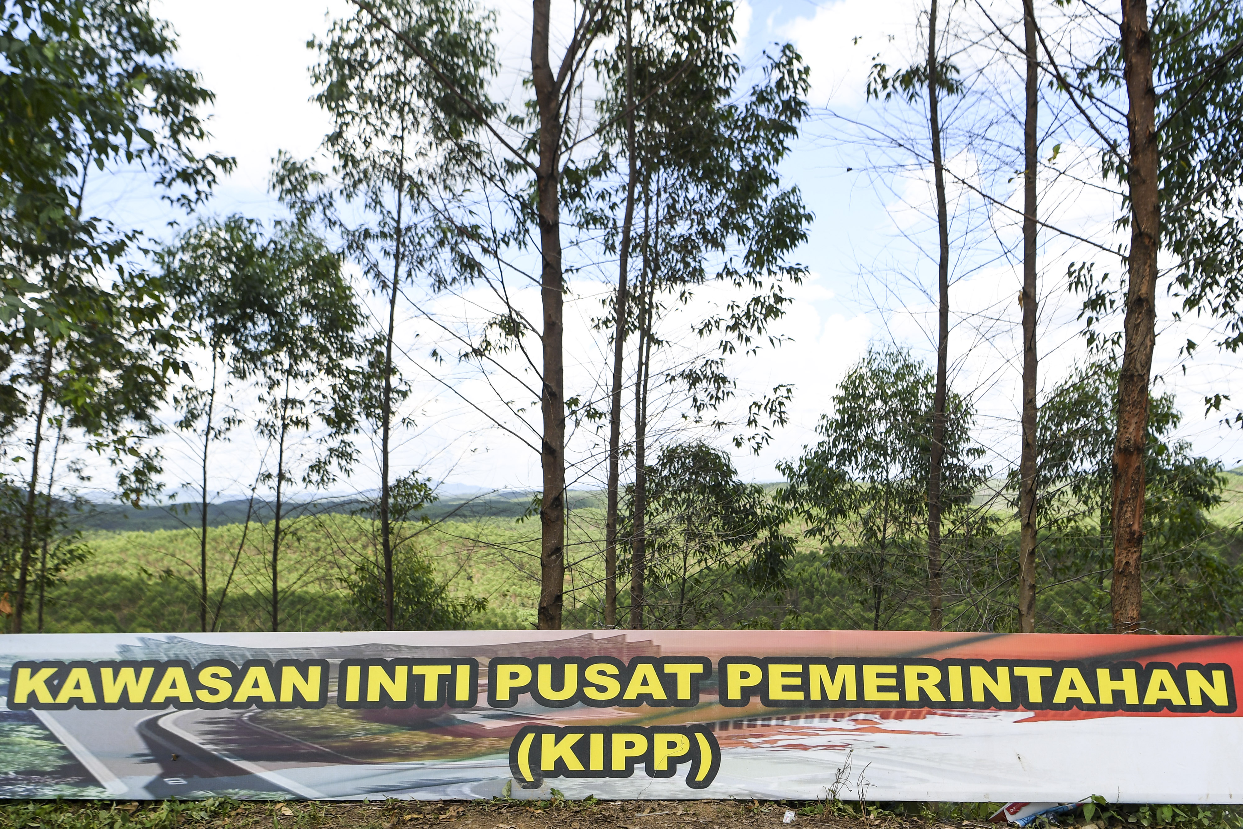 Lahan yang akan menjadi Kawasan Inti Pusat Pemerintahan Ibu Kota Negara (IKN) Nusantara di Kecamatan Sepaku, Penajam Paser Utara, Kaltim.
