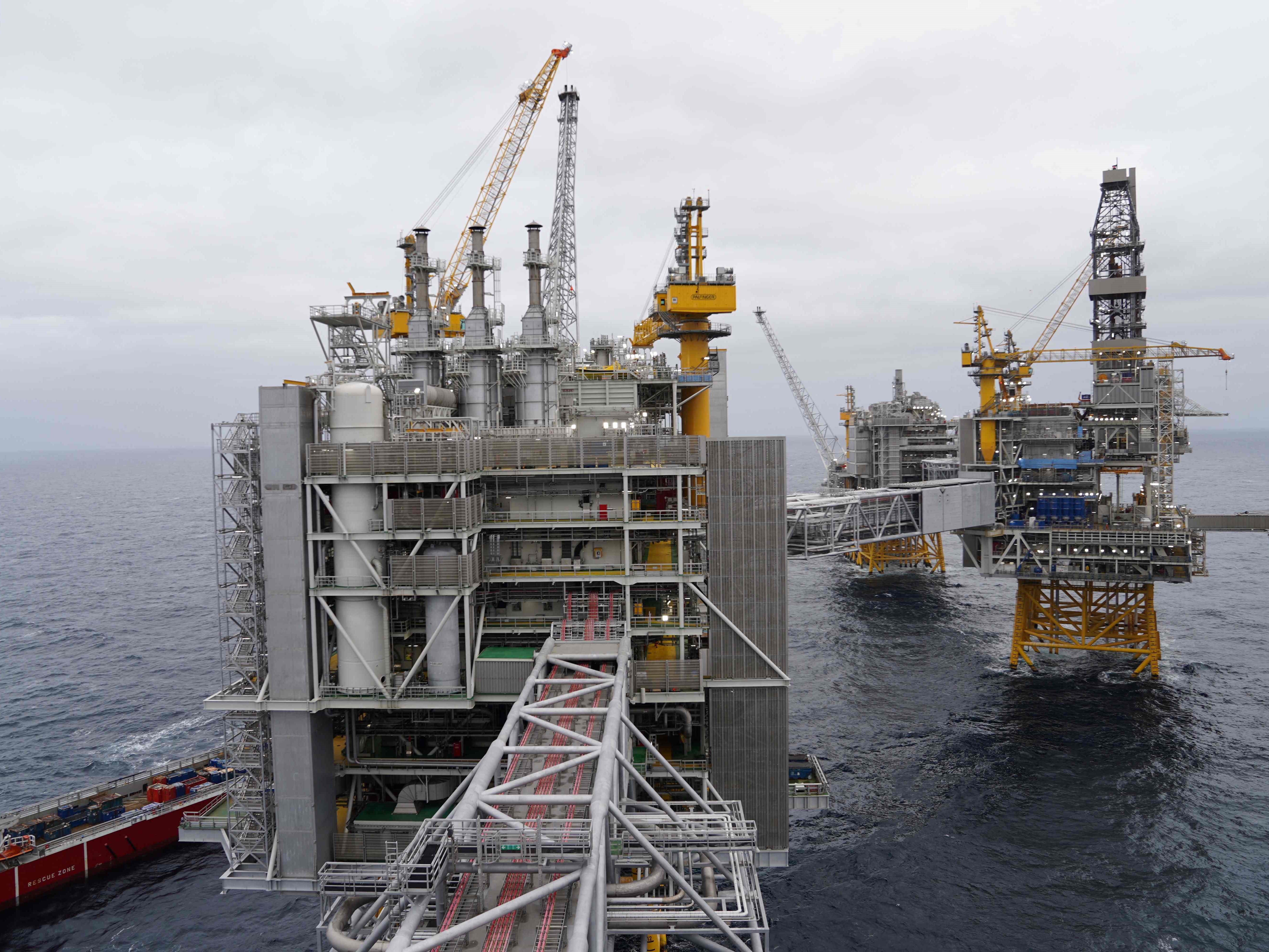 Ladang minyak Johan Sverdrup sebelah barat kota Stavanger, Norwegia.