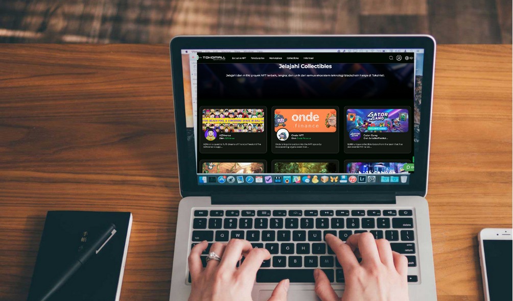 Ilustrasi mengakses e-commerce NFT di TokoMall