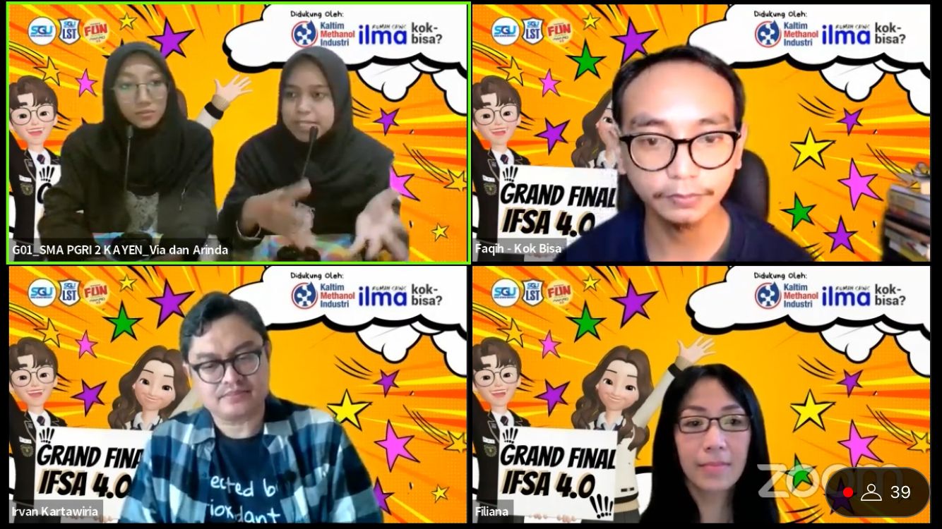 Para peserta grand final Indonesian Fun Science Award (IFSA) 2022 yang digelar Swiss German University (SGU).