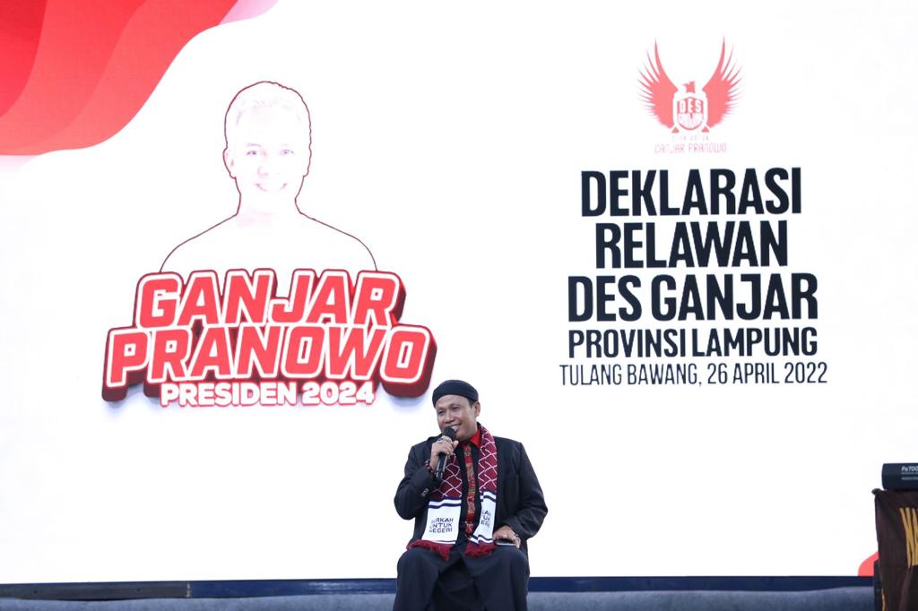 Ketua relawan Desa untuk Ganjar Provinsi Lampung, Iwan Santoso.
