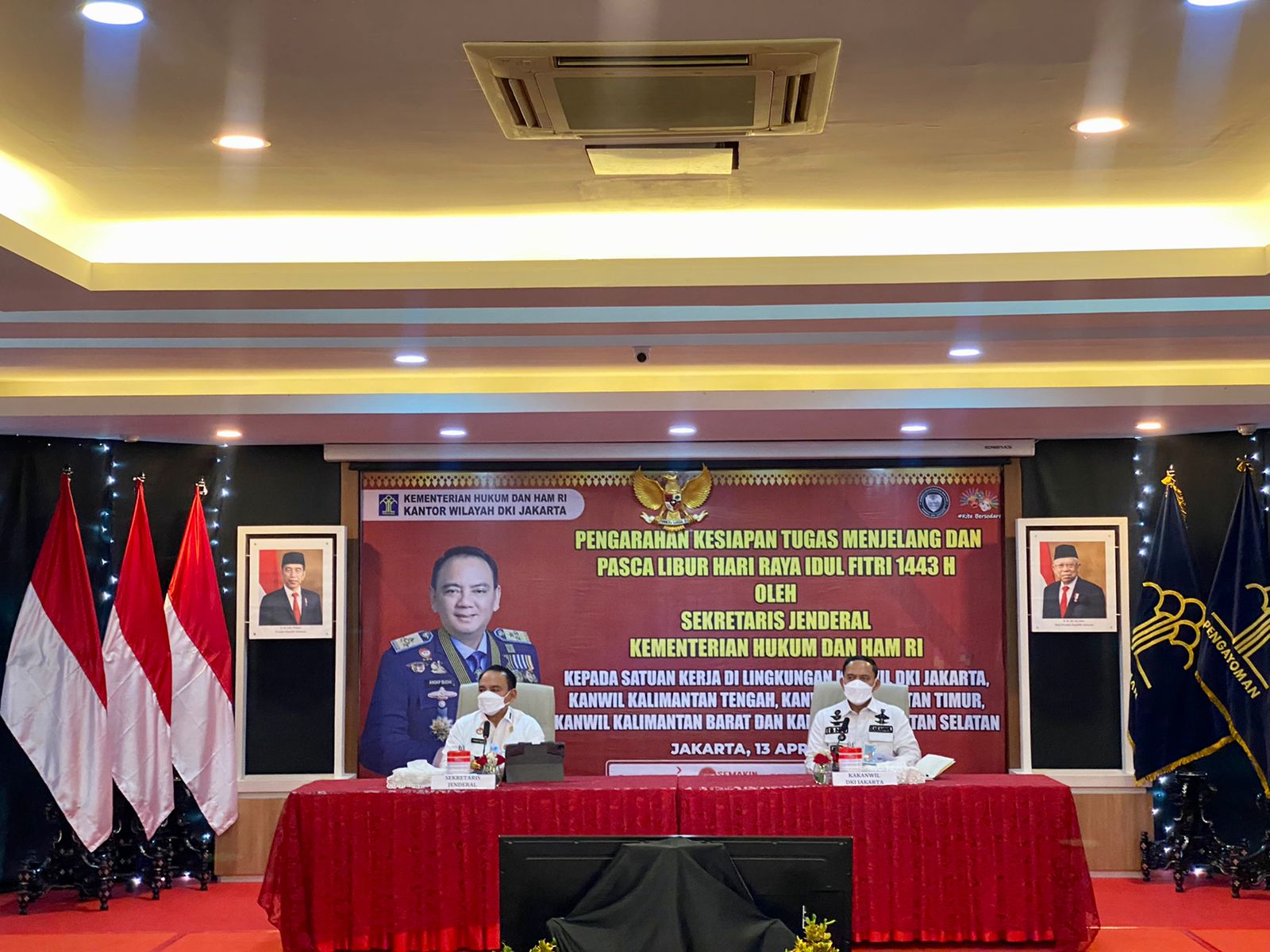 Pertemuan virtual Kantor Wilayah Kementerian Hukum dan HAM.