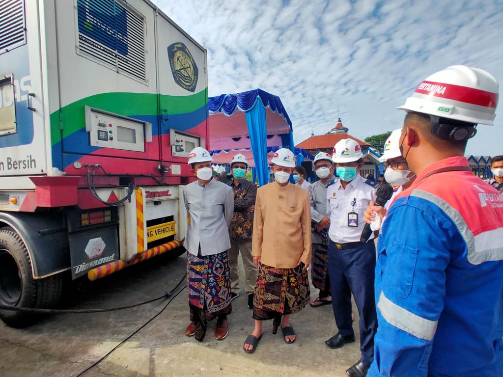 Uji Coba CNG di Terminal Mengwi, Bali