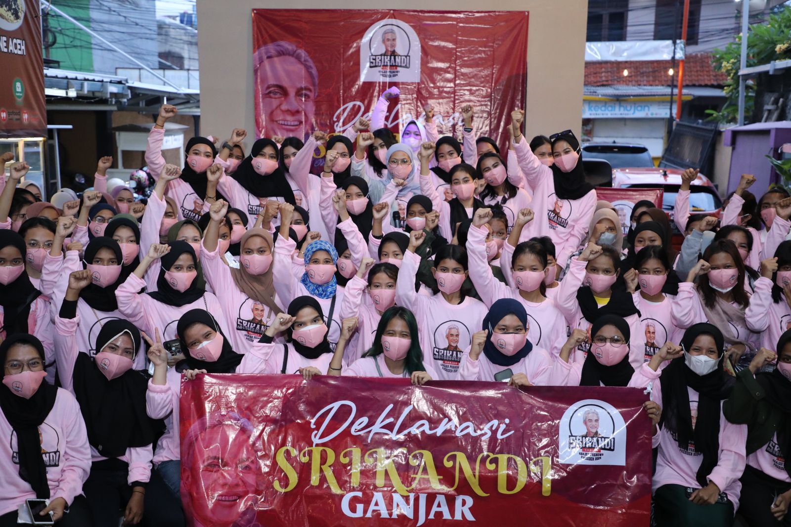Srikandi Ganjar wilayah Jabodetabek mendeklarasikan dukungan untuk Gubernur Jawa Tengah, Ganjar Pranowo sebagai presiden 2024.