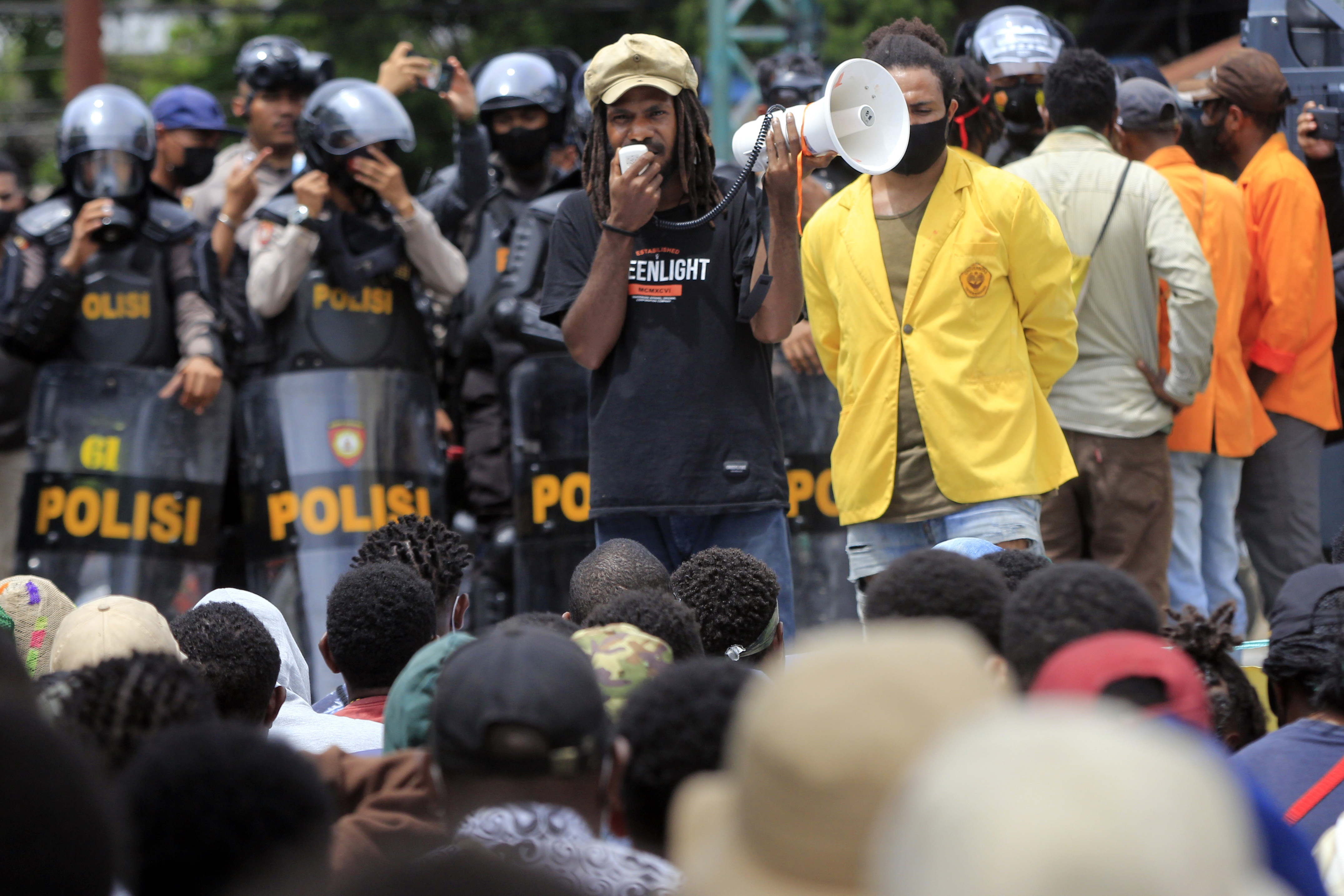 Aksi Mahasiswa untuk menolak pemekaran Daerah Otonomi Baru (DOB) di Papua.