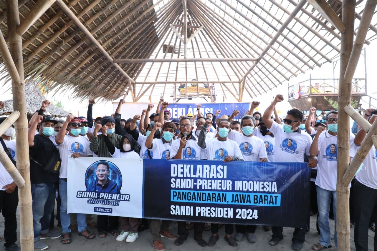 Sandiaga Uno Dapat Dukungan Pelaku Wisata Pangandaran Maju Pilpres 2024