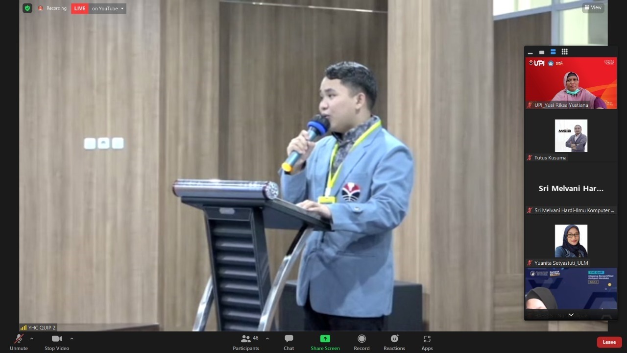 Salah satu mahasiswa Universitas Pendidikan Indonesia yang lolos program magang bersertifikat dari Kemendikbudristek