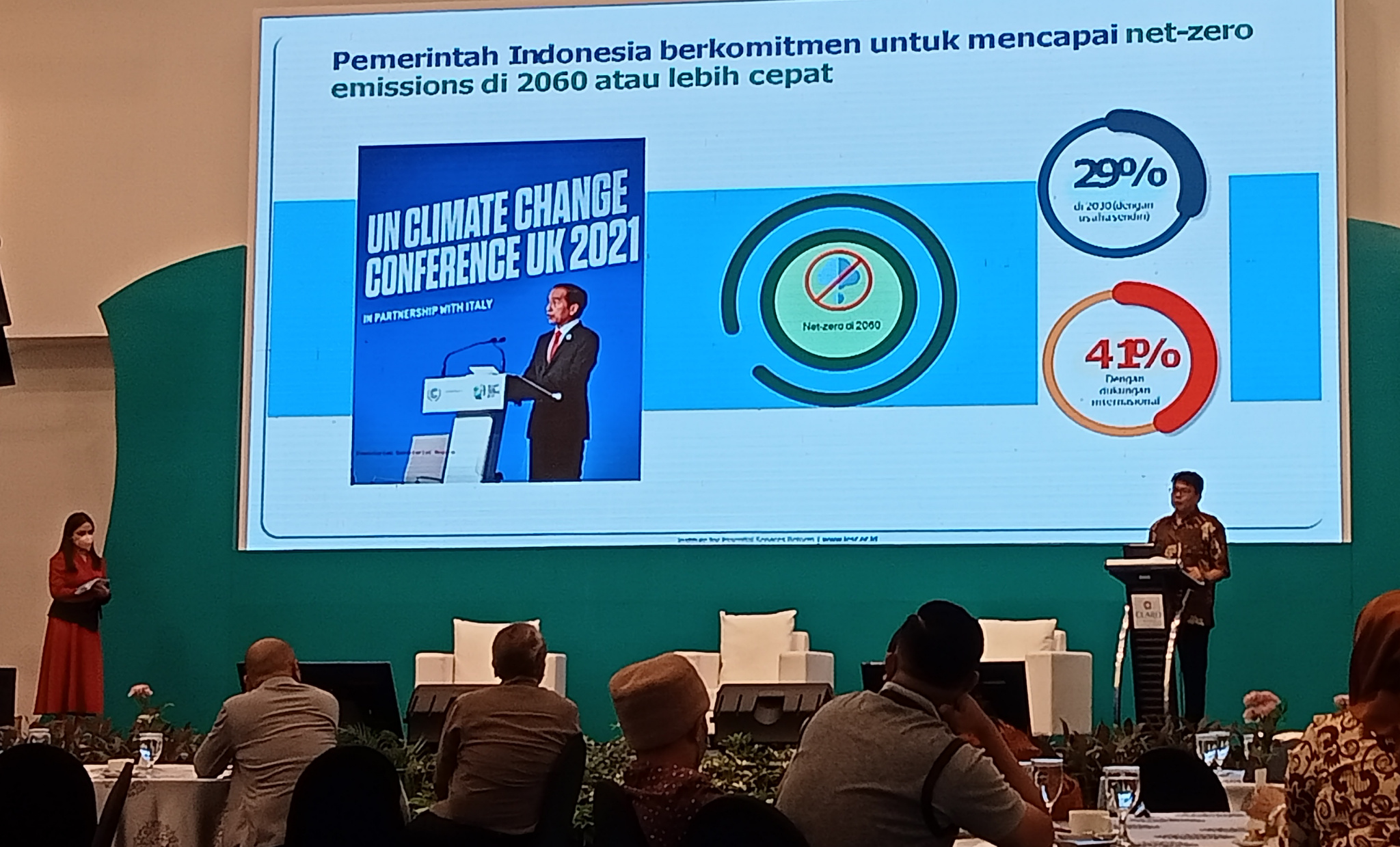 KOMITMEN Pencapaian Zero Emisi : Indonesia berkomitmen mencapai net zero emission pada 2060 atau lebih cepat.
