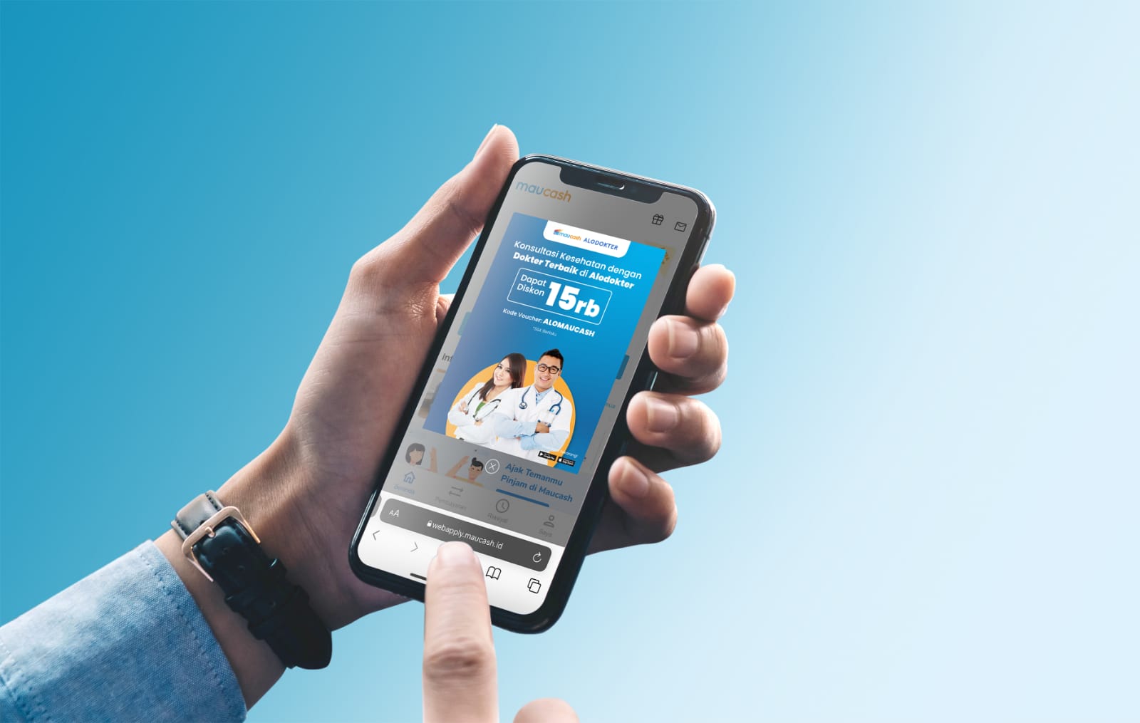 Seluruh pengguna Maucash dan Alodokter mendapat potongan harga untuk konsultasi melalui chat bersama dokter spesialis.  