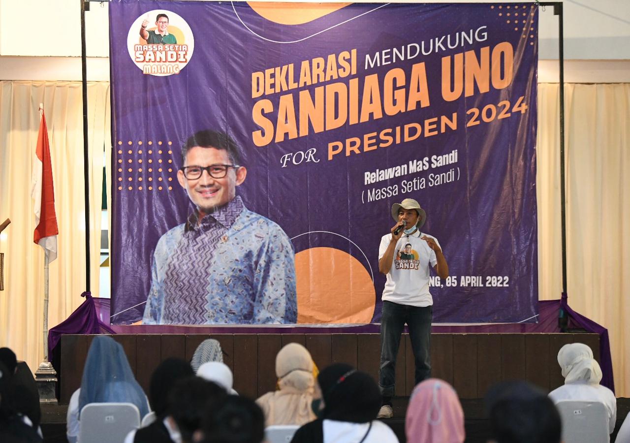 Relawan MaS Sandi Malang Dukung Sandiaga Uno Maju Pilpres 2024