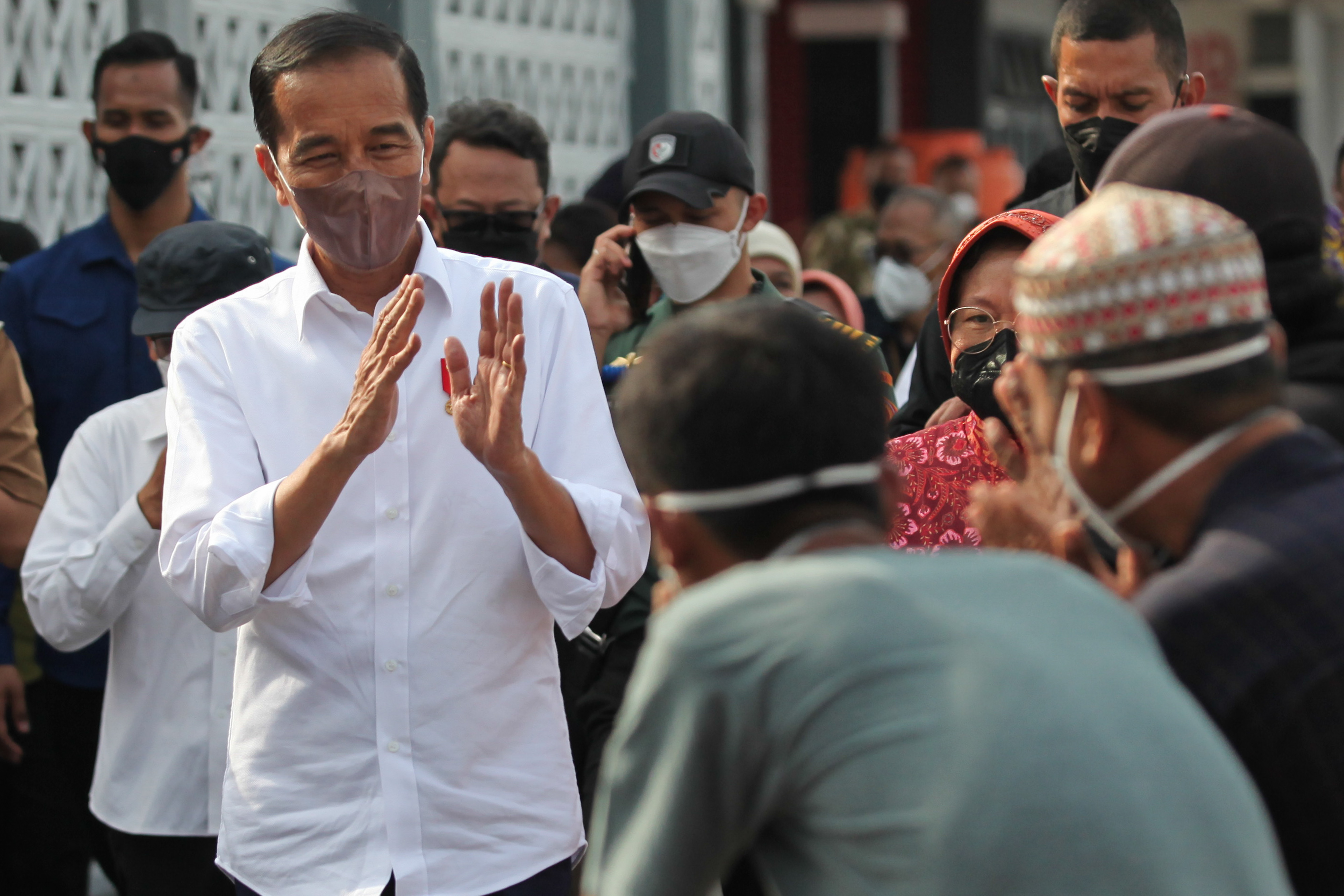 Presiden Jokowi saat melakukan kunjungan kerja di wilayah Jawa Timur.