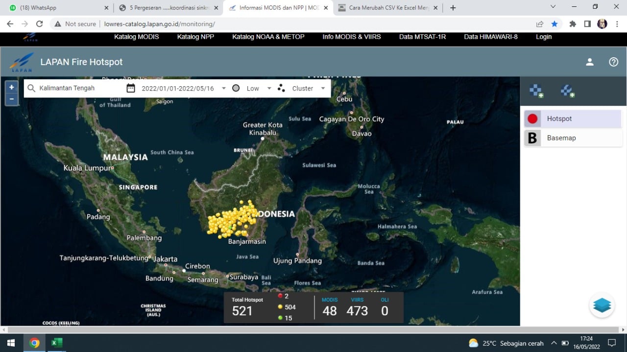 Ada 86 Titik Panas, BPBPK Kalteng Rutin Lakukan Patroli Pemadaman Karhutla