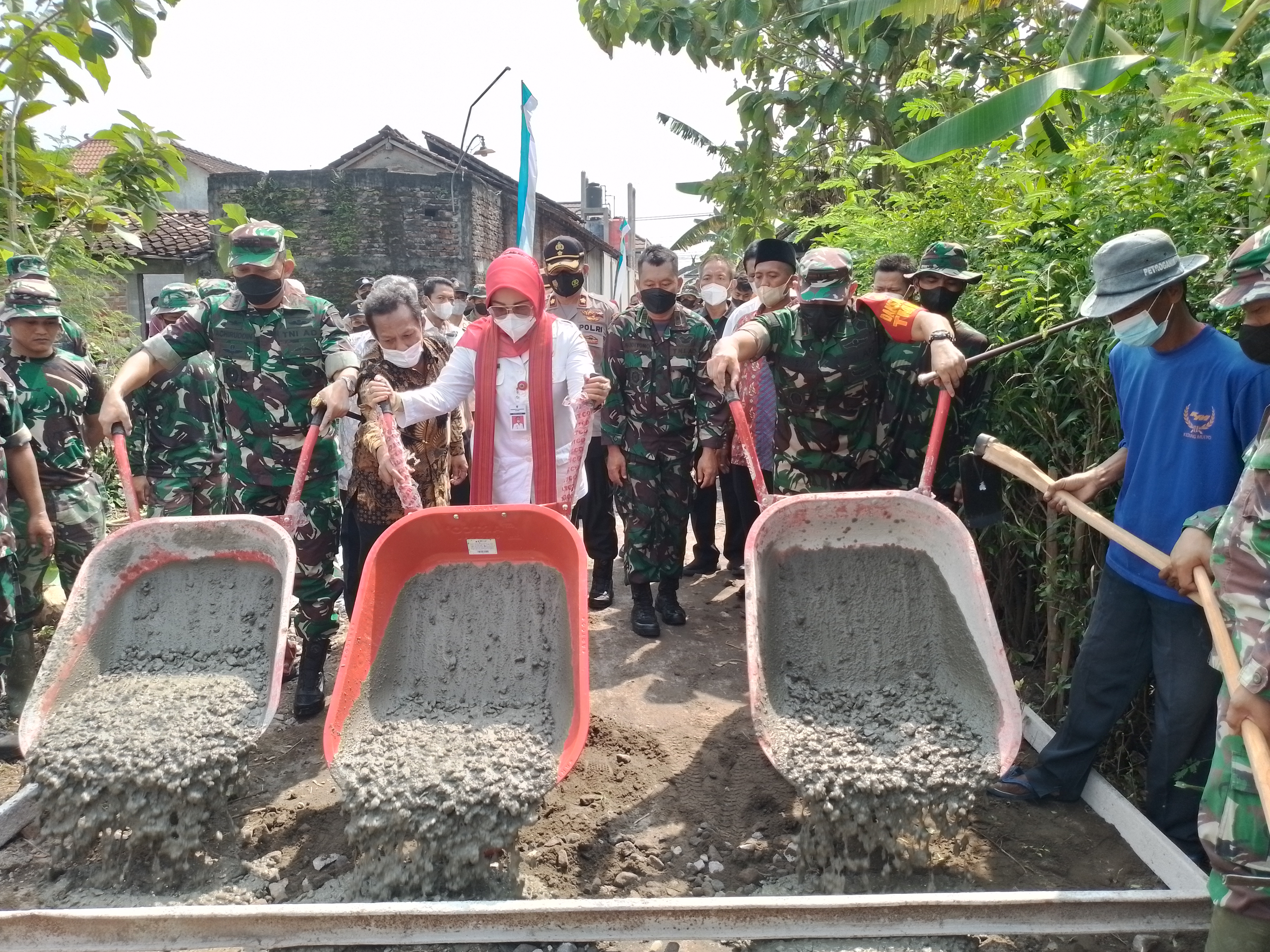 Pembukaan TNI Manunggal Membangun Desa di Desa Nanggulan, Kecamatan Cawas, Kabupaten Klaten, Jawa Tengah